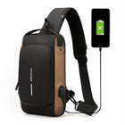 Riñonera de Viaje Antirrobo para Hombre - PU con Puerto USB