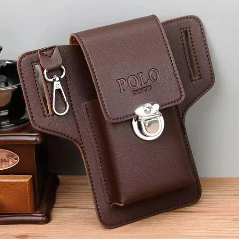 Riñonera Deportiva Multifuncional de Ecocuero para Hombre