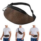 Riñonera Deportiva de Cuero Marrón Oscuro para Hombre y Mujer