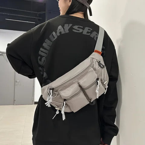 Riñonera Deportiva 2025: Bolsa de Cintura de Nailon, Grande y Versátil para Mujer