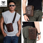 Riñonera Deportiva de Cuero Crazy Horse - Pequeña Bolsa Bandolera para Teléfono