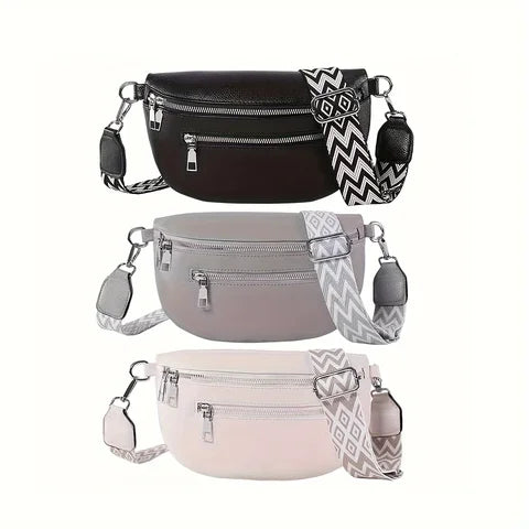 Riñonera Deportiva de Cuero Suave para Mujer - Bolso Cruzado para Teléfono