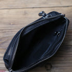 Riñonera de Cuero Genuino para Hombre - Bolso Móvil Multifuncional con Portatarjetas y Monedero