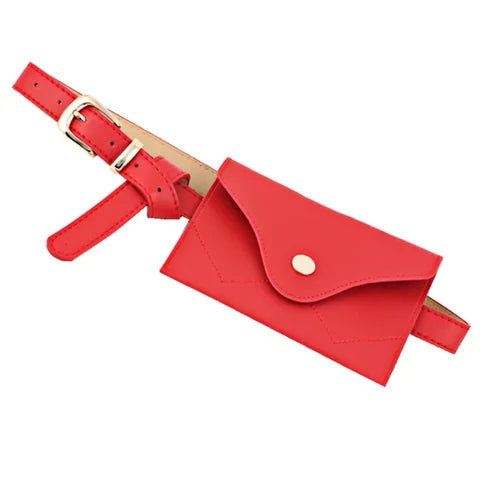 Riñonera Deportiva Mujer - Bolso Cintura Cuero Sintético Negro Elegante y Casual
