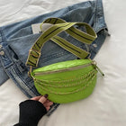 Riñonera Deportiva Mujer con Bordado y Cadena - Bolsa de Cintura Elegante