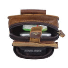 Riñonera Deportiva de Cuero Vintage para Hombre - Bolsa Deportiva Resistente para Exteriores