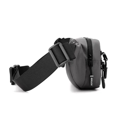 Riñonera Deportiva Oxford Negra - Bolsa de Cintura Impermeable