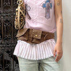 Riñonera Deportiva Punk Multifuncional - Bolsa de Cintura, Pecho y Pierna