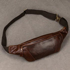 Riñonera Deportiva de Cuero para Hombre - Bolso Bandolera Ajustable