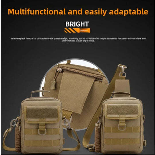 Riñonera Impermeable Táctica con Sistema Molle para Senderismo y Camping