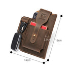 Riñonera de Cuero Genuino Vintage para Hombre - Bolsa de Cintura para Móvil y Llaves