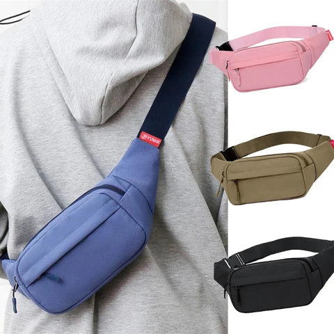 Riñonera Deportiva Grande de Tela Oxford con Porta Teléfono