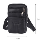 Riñonera Deportiva Impermeable de Cuero Vintage - Bolso Bandolera Ligero para Hombre