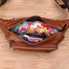 Riñonera Deportiva de Cuero Genuino - Bolso Retro para Hombre