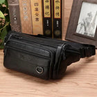 Riñonera Deportiva de Cuero Genuino para Hombre - Estilo Retro Bandolera