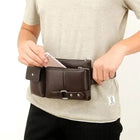 Riñonera Deportiva Vintage de Piel Sintética - Bolso Bandolera Hombre