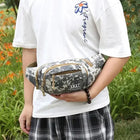Riñonera Deportiva Camuflaje: Bolsa de Cintura Espaciosa y Multibolsillos