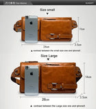 Riñonera Deportiva de Cuero Genuino para Hombre - Bolso Bandolera y Bañanera