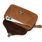 Riñonera Deportiva de Cuero Natural para Hombre y Mujer - Bolsa de Cintura Elegante