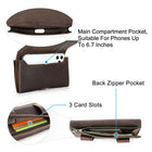 Riñonera de Cuero para Hombre - Bolso de Piel de Vestir Mini Elegante