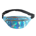 Riñonera Deportiva Brillante de Piel Sintética - Bolso Cintura Unisex Funcional
