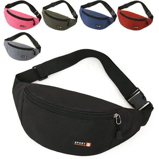 Riñonera Running Unisex Negra - Deportiva y Ajustable para Correr
