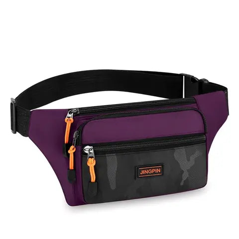 Мужская Поясная Сумка-антивор С Защитой От Краж, Облегающая, Спортивная, Многослойная, С Отделением Для Телефона