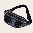 Riñonera Deportiva Unisex de Cuero de Cocodrilo - Bandolera y Cangurera para Viaje y Trabajo