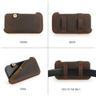 Riñonera de Cuero Genuino para Hombre - Bolsa para Teléfono 6.7