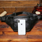 Riñonera Deportiva 2026 - Bolsa de Cintura de Cuero para Hombre