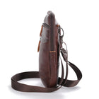 Riñonera de Cuero Genuino para Hombre - Bolso Bandolera Cruzado de Piel