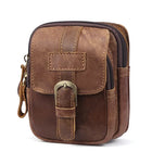 Riñonera Deportiva de Cuero Vintage para Hombre - Bolsa Deportiva Resistente para Exteriores