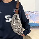 Riñonera Deportiva Mujer con Estampado Geométrico - Bolsa Pechera Urbana