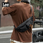 Riñonera Deportiva Original LEE - Negra, Impermeable, Unisex, Estilo Coreano