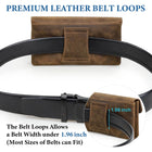 Riñonera de Cuero Genuino para Hombre - Bolso de Cintura Grande y Elegante
