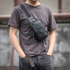 Riñonera de Cuero Genuino para Hombre - Bolso Bandolera Pequeño y Elegante