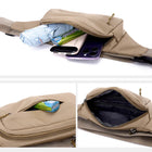 Riñonera de Viaje para Hombre y Mujer - Bolsa Cintura con 3 Bolsillos, Lona Resistente y Cómoda