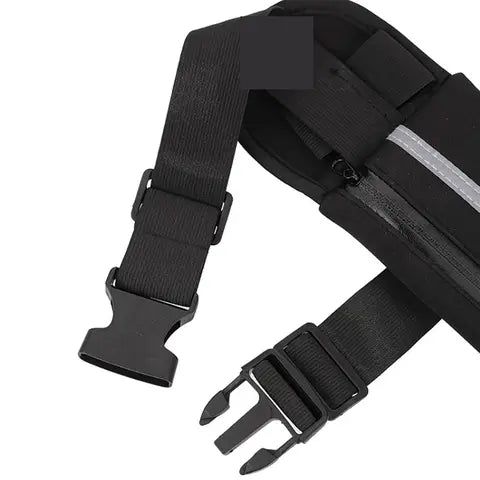 Riñonera Deportiva ISKYBOB Negra para Correr - Portátil y Cómoda