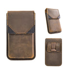 Riñonera de Cuero Vintage para Hombre - Bolso de Piel de Vestir Mini