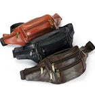 Riñonera Deportiva Hombre - Bolso Bandolera de Piel Sintética, Elegante y Moderna