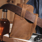 Riñonera Deportiva de Cuero Genuino - Bolso Vintage Multibolsillos para Hombre