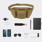 Riñonera Deportiva Impermeable Camuflaje para Hombre - Caza, Senderismo y Montaña