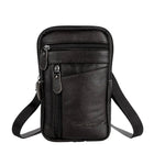 Riñonera de Cuero Genuino para Hombre - Bolso Bandolera Cruzado de Piel