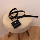 Riñonera Deportiva Elegante de Cuero para Mujer - Bolso de Cintura Desmontable con Correa Ajustable