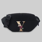 Riñonera Deportiva para Estudiantes - Bolsa de Lona con Letras Doradas