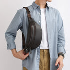 Riñonera de Viaje para Hombre de Cuero Genuino - Bolso Bandolera Multifuncional
