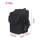 Riñonera Deportiva Unisex de Nylon Negra con Bolsillo para Teléfono - Perfecta para Running, Senderismo y Camping