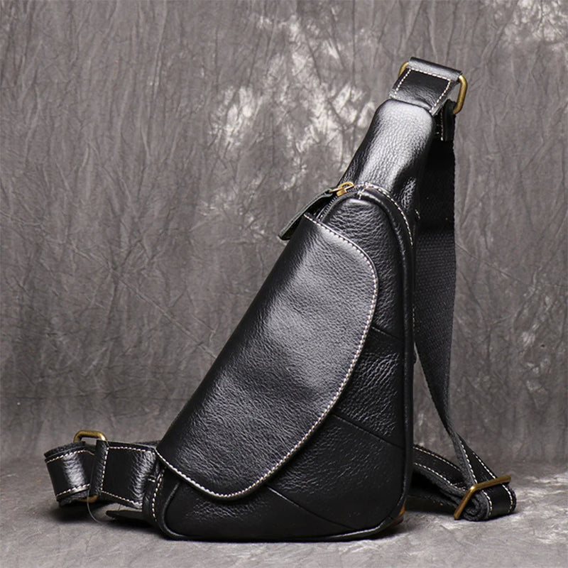 Riñonera de Cuero Premium para Hombre - Bolso de Piel de Vestir Elegante