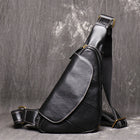 Riñonera de Moda para Hombre de Cuero Genuino - Bolso Pecho Elegante