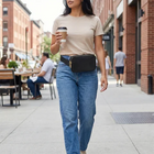 Riñonera Deportiva Impermeable Crossbody con Correa Ajustable para Running, Viajes y Entrenamiento